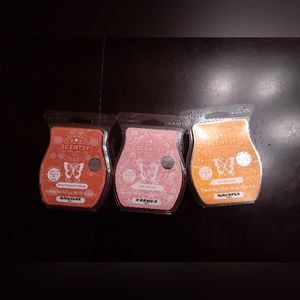 Scentsy Wax Bars Pink Coconut, Gimme Candy, and Warm Pumpkin Drizzle